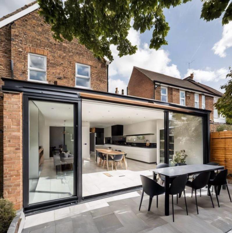 Beautiful modern British brick home extension